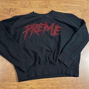 Preme streetwear faux gemstone studded sweatshirt size medium